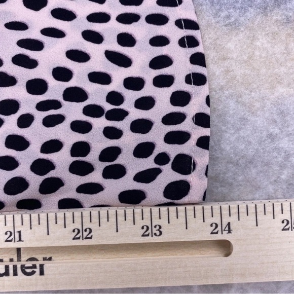 J. Crew Top Womens Extra Extra Small XXS Pink Long Sleeve Leopard Piping Keyhole - Picture 11 of 13